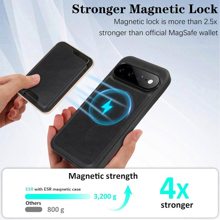 Kalebol Slim MagSafe Ring Magnetic Card Bag Leather Phone Case, For Google Pixel 11 Pro XL, For Google Pixel 11, For Google Pixel 11 Pro
