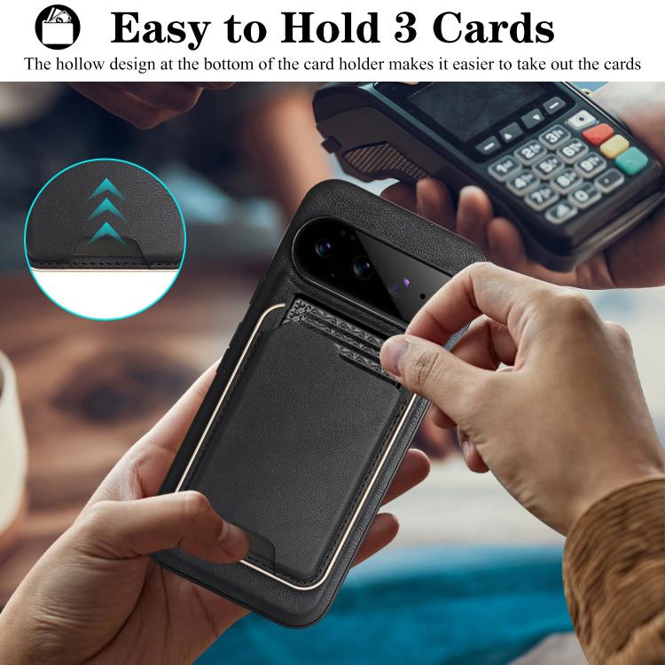 Kalebol Slim MagSafe Ring Magnetic Card Bag Leather Phone Case, For Google Pixel 11 Pro XL, For Google Pixel 11, For Google Pixel 11 Pro