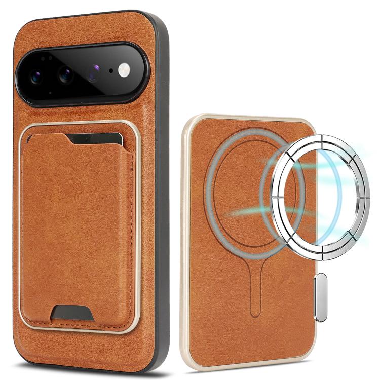 Kalebol Slim MagSafe Ring Magnetic Card Bag Leather Phone Case, For Google Pixel 11 Pro XL, For Google Pixel 11, For Google Pixel 11 Pro
