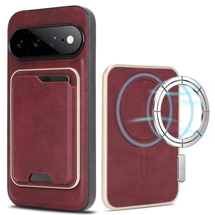 Kalebol Slim MagSafe Ring Magnetic Card Bag Leather Phone Case, For Google Pixel 11 Pro XL, For Google Pixel 11, For Google Pixel 11 Pro