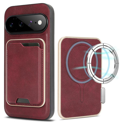 Kalebol Slim MagSafe Ring Magnetic Card Bag Leather Phone Case, For Google Pixel 11 Pro XL, For Google Pixel 11, For Google Pixel 11 Pro