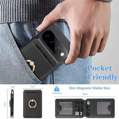 Kalebol Strong MagSafe Ring Magnetic Card Bag Holder Leather Phone Case, For Google Pixel 11 Pro XL, For Google Pixel 11, For Google Pixel 11 Pro