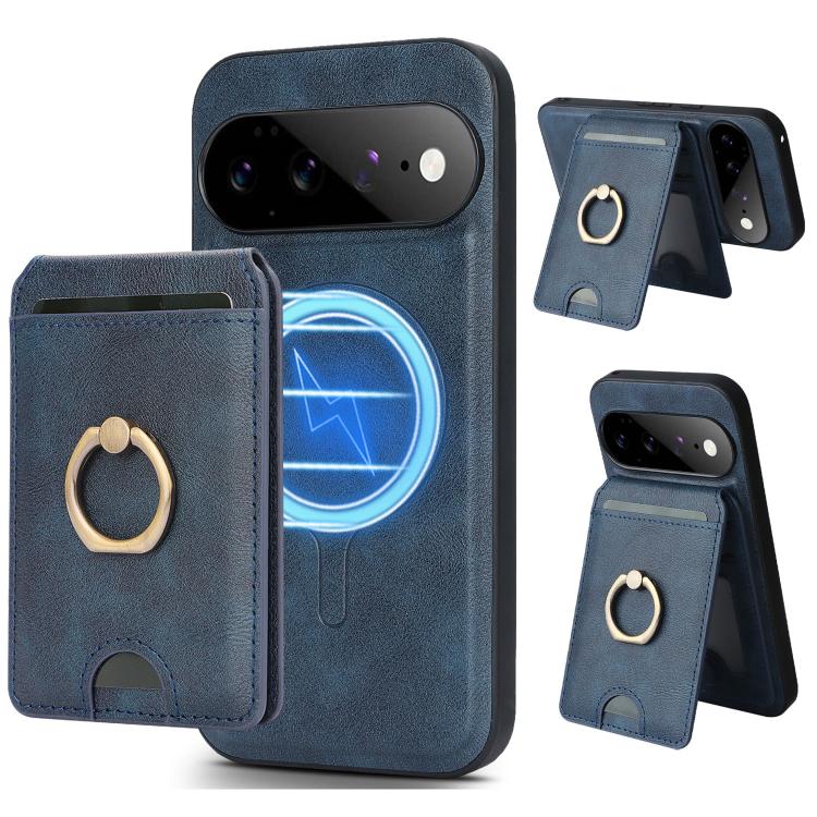 Kalebol Strong MagSafe Ring Magnetic Card Bag Holder Leather Phone Case, For Google Pixel 11 Pro XL, For Google Pixel 11, For Google Pixel 11 Pro
