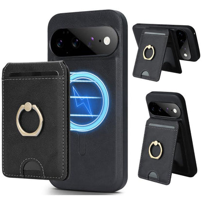 Kalebol Strong MagSafe Ring Magnetic Card Bag Holder Leather Phone Case, For Google Pixel 11 Pro XL, For Google Pixel 11, For Google Pixel 11 Pro