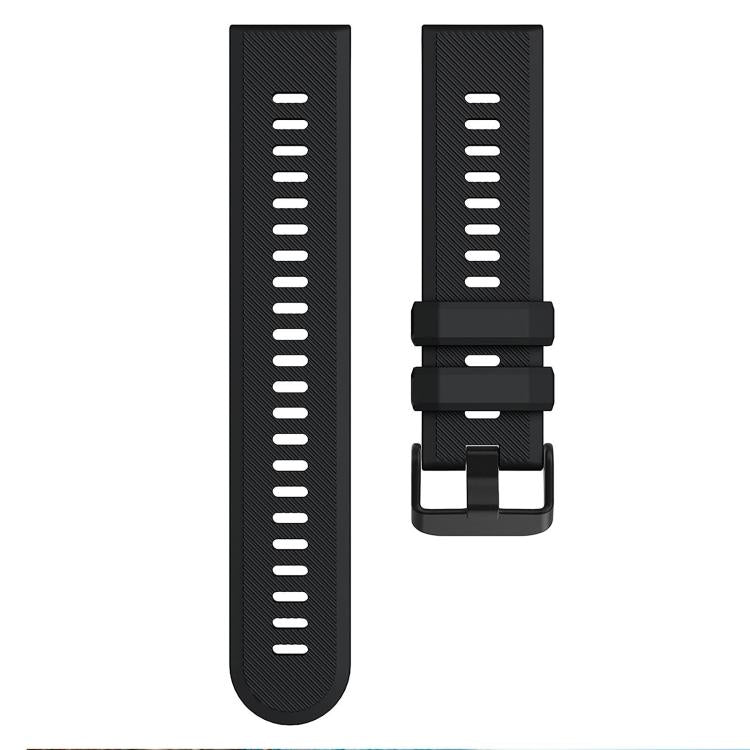 Twill Texture Solid Color Silicone Watch Band,, 22mm