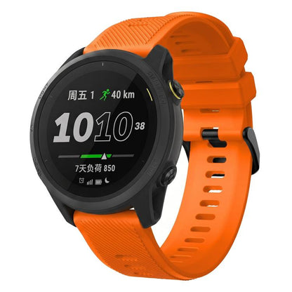 Twill Texture Solid Color Silicone Watch Band,, 22mm