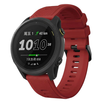 Twill Texture Solid Color Silicone Watch Band,, 22mm