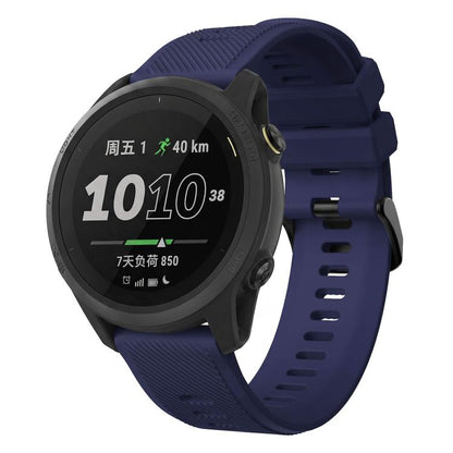 Twill Texture Solid Color Silicone Watch Band,, 22mm