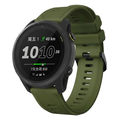 Twill Texture Solid Color Silicone Watch Band,, 22mm
