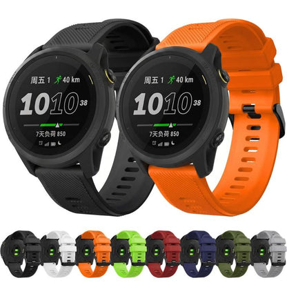 Twill Texture Solid Color Silicone Watch Band,, 22mm