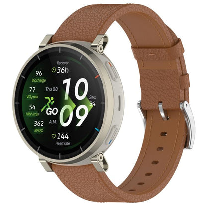 Lychee Grain Pin Buckle Genuine Leather Watch Band, 20mm, 22mm