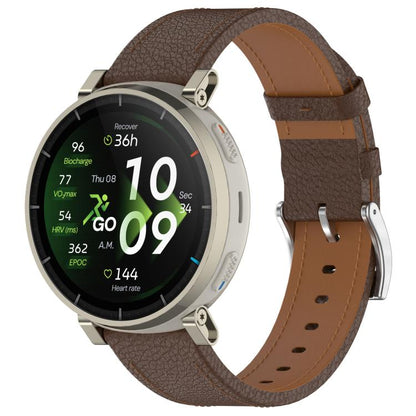 Lychee Grain Pin Buckle Genuine Leather Watch Band, 20mm, 22mm