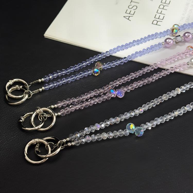Mint Star Frappé Crossbody Crystal Chain, Black, Blue, Purple