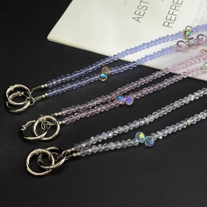 Mint Star Frappé Crossbody Crystal Chain, Black, Blue, Purple