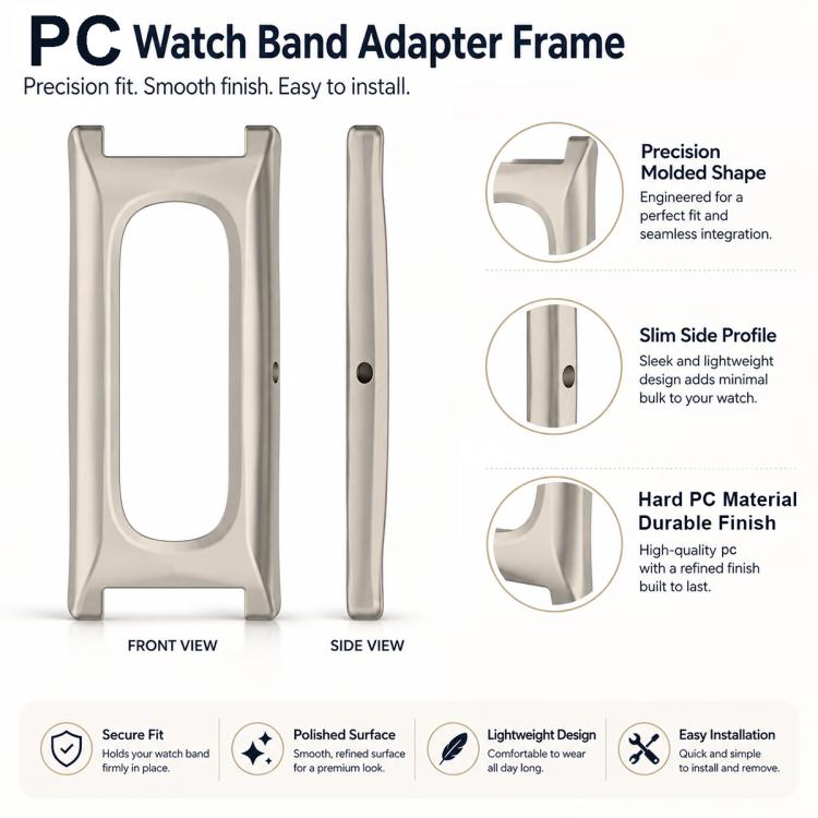 12mm Spring Ear Style Bracelet Watch Frame PC Watch Protective Case, For Google Fitbit Air