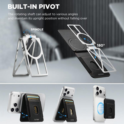 Suteni S6 Triangular Pattern Magnetic Adhesive Card Holder