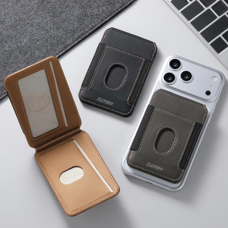 Suteni S6 Triangular Pattern Magnetic Adhesive Card Holder