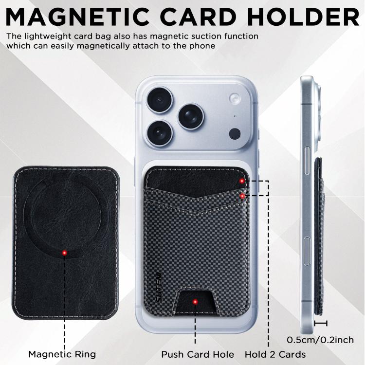 Suteni S8 Grid Ultra-Thin Magnetic Card Holder