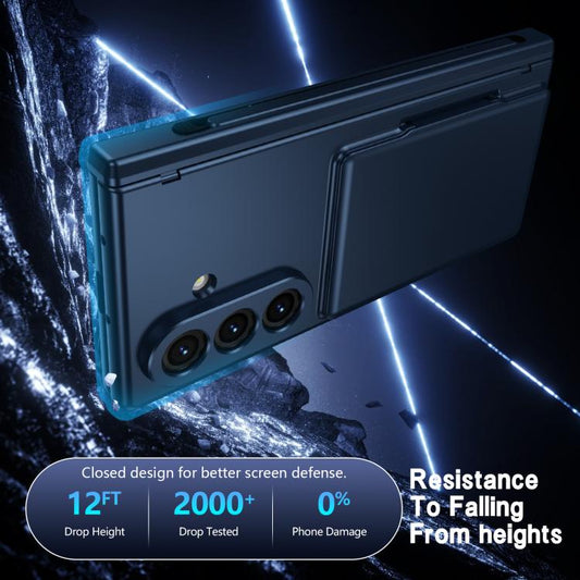 Card Bag Holder Hinge Integrated Film Phone Case, No Pen, For Galaxy Z Fold8 Ultra 5G