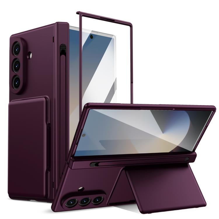 Card Bag Holder Hinge Integrated Film Phone Case, No Pen, For Galaxy Z Fold8 Ultra 5G