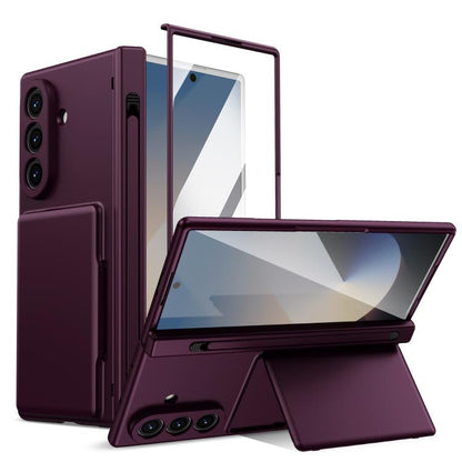Card Bag Holder Hinge Integrated Film Phone Case, No Pen, For Galaxy Z Fold8 Ultra 5G