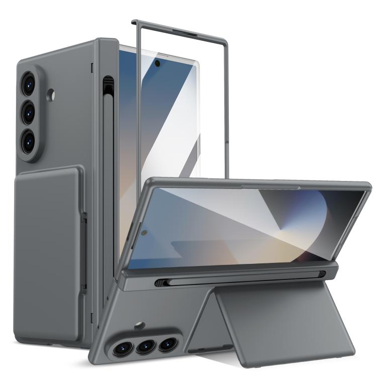 Card Bag Holder Hinge Integrated Film Phone Case, No Pen, For Galaxy Z Fold8 Ultra 5G