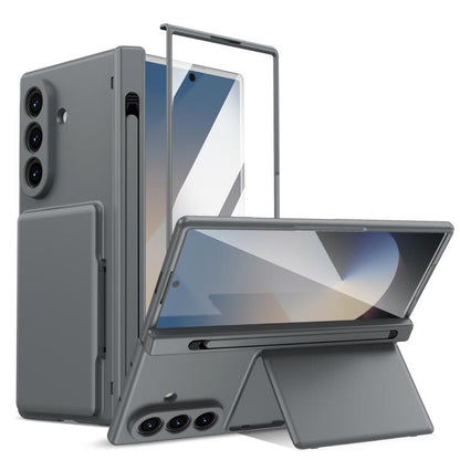 Card Bag Holder Hinge Integrated Film Phone Case, No Pen, For Galaxy Z Fold8 Ultra 5G