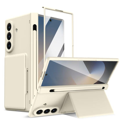 Card Bag Holder Hinge Integrated Film Phone Case, No Pen, For Galaxy Z Fold8 Ultra 5G
