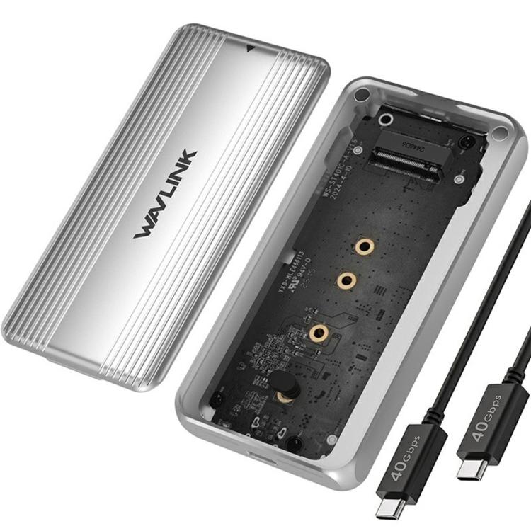 WAVLINK ST406C 40Gbps Aluminum Alloy Hard Drive Case Support M.2 2280 / 2260 / 2242 / 2230 USB4, ST406C