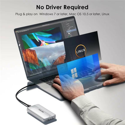 WAVLINK ST406C 40Gbps Aluminum Alloy Hard Drive Case Support M.2 2280 / 2260 / 2242 / 2230 USB4, ST406C