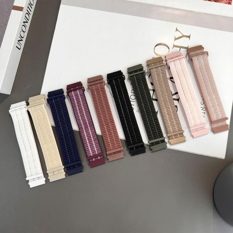 Two Section Breathable Nylon Loop Plastic Head Watch Band, 18mm, 20mm, 22mm