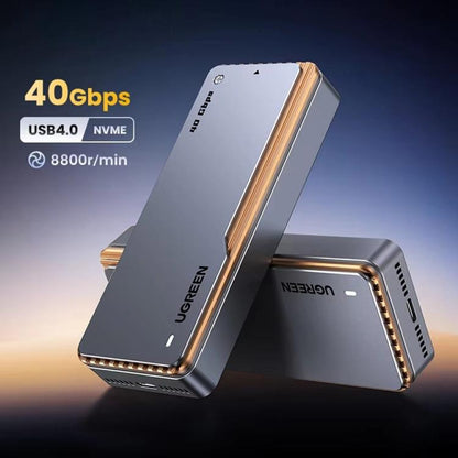 UGREEN CM642-15976 40Gbps M.2 NVMe Hard Disk Case USB 4.0 SSD Enclosure Case with Turbofan, CM642-15976