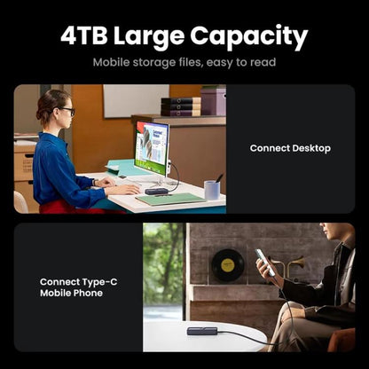 UGREEN CM642-15976 40Gbps M.2 NVMe Hard Disk Case USB 4.0 SSD Enclosure Case with Turbofan, CM642-15976