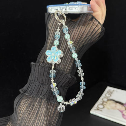 Iridescent Faceted Cherry Blossom Beaded Crystal Chain, Pink, Blue, Multicolor