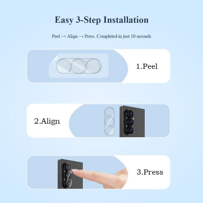 LeReach TF Series 3D Full Coverage Version HD Wear-Resistant Camera Lens Glass Film, For Galaxy Z Fold8 5G, For Galaxy Z Fold8 Ultra 5G, For Galaxy Z Flip8 5G, For Galaxy S25 Ultra 5G