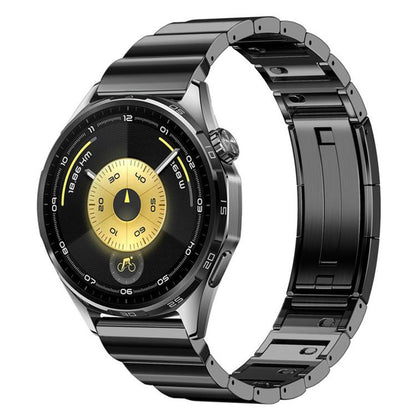 One Bead Dual Press Folding Buckle Quick Release Link Ceramic Look Watch Band, 18mm, 22mm