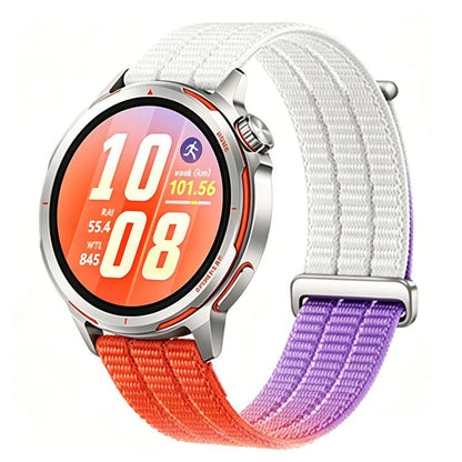 Quick Release Press Button Two Section Breathable Nylon Loop Watch Band, 18mm, 20mm, 22mm