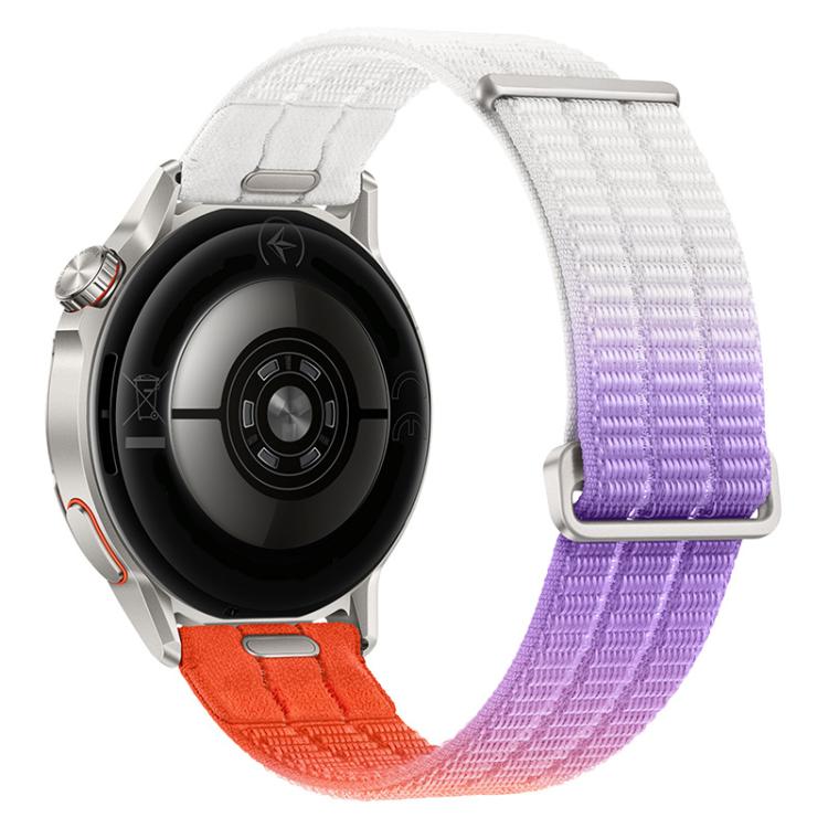Quick Release Press Button Two Section Breathable Nylon Loop Watch Band, 18mm, 20mm, 22mm