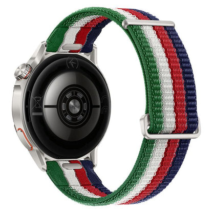 Quick Release Press Button Two Section Breathable Nylon Loop Watch Band, 18mm, 20mm, 22mm