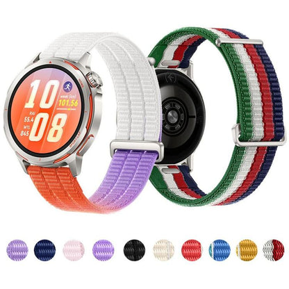Quick Release Press Button Two Section Breathable Nylon Loop Watch Band, 18mm, 20mm, 22mm
