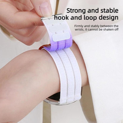 Quick Release Press Button Two Section Breathable Nylon Loop Watch Band, 18mm, 20mm, 22mm