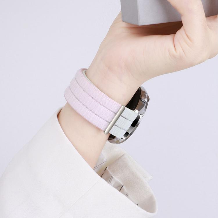 Quick Release Press Button Two Section Breathable Nylon Loop Watch Band, 18mm, 20mm, 22mm