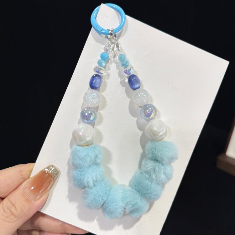 Plush Candy Crystal Beaded Chain, Blue, Purple, Red, Yellow, Pink