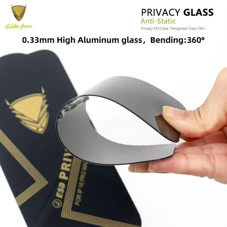 10pcs OG Golden Armor Anti-Static High-Aluminium Screen-Printed Privacy Tempered Glass Film, For Nothing Phone 4a Pro, For Nothing Phone 4a, For Nothing Phone 3a, For Nothing Phone 3a Pro