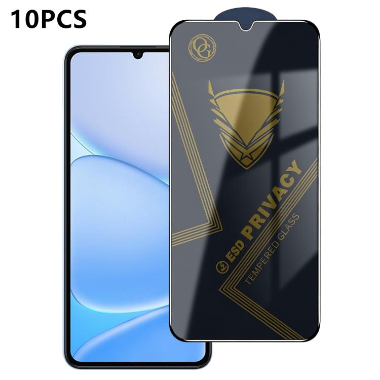 10pcs OG Golden Armor Anti-Static High-Aluminium Screen-Printed Privacy Tempered Glass Film, For Realme Note 80 4G, For Realme C83 5G, For Realme P4 Lite 4G, For Realme C85 4G, For Realme 16 5G, For Realme 16 Pro 5G, For Realme GT 8 Pro Global         ...