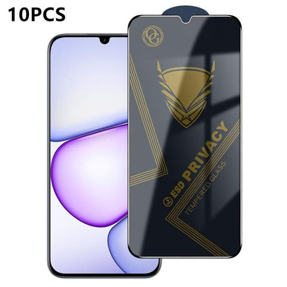 10pcs OG Golden Armor Anti-Static High-Aluminium Screen-Printed Privacy Tempered Glass Film, For Realme Note 80 4G, For Realme C83 5G, For Realme P4 Lite 4G, For Realme C85 4G, For Realme 16 5G, For Realme 16 Pro 5G, For Realme GT 8 Pro Global         ...