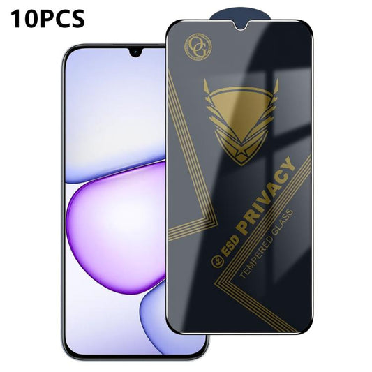 10pcs OG Golden Armor Anti-Static High-Aluminium Screen-Printed Privacy Tempered Glass Film, For Realme Note 80 4G, For Realme C83 5G, For Realme P4 Lite 4G, For Realme C85 4G, For Realme 16 5G, For Realme 16 Pro 5G, For Realme GT 8 Pro Global         ...
