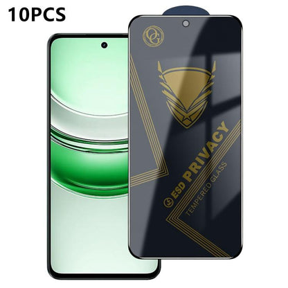 10pcs OG Golden Armor Anti-Static High-Aluminium Screen-Printed Privacy Tempered Glass Film, For Realme Note 80 4G, For Realme C83 5G, For Realme P4 Lite 4G, For Realme C85 4G, For Realme 16 5G, For Realme 16 Pro 5G, For Realme GT 8 Pro Global         ...