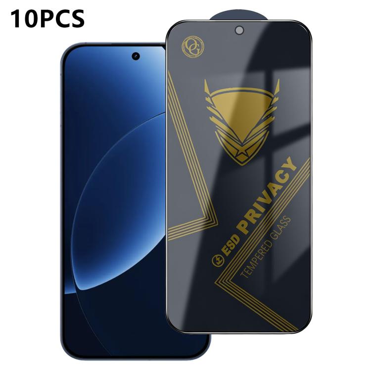 10pcs OG Golden Armor Anti-Static High-Aluminium Screen-Printed Privacy Tempered Glass Film, For Realme Note 80 4G, For Realme C83 5G, For Realme P4 Lite 4G, For Realme C85 4G, For Realme 16 5G, For Realme 16 Pro 5G, For Realme GT 8 Pro Global         ...