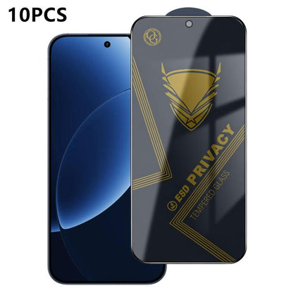 10pcs OG Golden Armor Anti-Static High-Aluminium Screen-Printed Privacy Tempered Glass Film, For Realme Note 80 4G, For Realme C83 5G, For Realme P4 Lite 4G, For Realme C85 4G, For Realme 16 5G, For Realme 16 Pro 5G, For Realme GT 8 Pro Global         ...